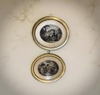 Antique Italian Borghese Plaque    hot Cockles    19th Century