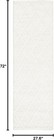 Natura Collection Runner Rug - 2 3  X 6   Ivory   Ivory  Handmade Wool   Viscose