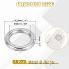 Metal O Rings Heavy Duty Round Ring Buckles 1 4 od 0 9 id 0 2 thick 6pcs