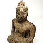 Antique Wood Buddha Sculpture Old Carved Statue Thailand Figurine Fine Art