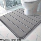 Super Absorbent U Shaped Toilet Mat Non Slip Bathroom Carpet Rug