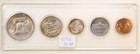 1958-d 5-coin Uncirculated Silver Us Mint Set In Plastic Holder  7303