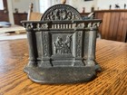 Antique Cast Iron Architectural Fireplace Bookends Pair Ornate Classical Design