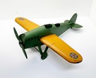 Vintage Steelcraft Pressed Steel Toy Airplane - Army Military Aircraft  rare   