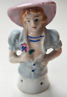 Vintage Porcelain Pin Cushion Half Doll Marked Made In Japan