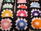      24-4 5  Granny Squares Blocks 4 Afghan  Afghans  assorted  Raised Flowers 