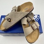 Birkenstock Arizona Taupe Sandals Soft Footbed Suede Leather Sizes 37-45