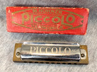 Vintage M  Hohner German Piccolo Model Pocket Diatonic Harmonica W  Box Key Of C