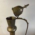 Antique Tea Pot Brass Copper Islamic Hand Made  Engraved Pitcher 21 Inches Tall