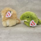 Vintage Puffkins Plush Lancaster Lion Albert Alligator Pair 1990s Swibco Tags