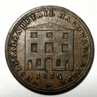 1816 Nova Scotia Halifax 1 2 Penny    wholesale   Retail Hardware     Extra Fine