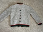 Vintage Alpine Trachten Wool Sweater Kids Deer Austria German Cardigan 3t