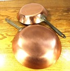 Paul Revere Ware Usa Solid Copper Pot Set Of 2 8 10 Skillet Fry Pan Signature Ed