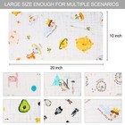 Muslin Baby Burp Cloths 6 Layer Large 20x10 Inch Absorbent 6 Pack 100  Cotton