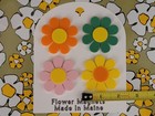Flower Power Retro Magnets - 4x Yellow W  Orange - Vintage Retro Mcm - New 