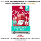 Old Spice High Endurance Pure Sport Deodorant - 5 Ct X 3oz     48-hour Protection
