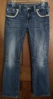 Miss Me Low Rise Bootcut Jeans Size 10 - 30x30 Rhinestones Studs Distressed