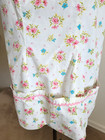 Vintage Women s Handmade Full Apron Floral Pink Rick Rack 3 Front Pockets