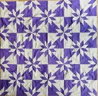 New Cotton Patchwork Lap crib Quilt Top  46  X 46   Hunter s Star  Lavender