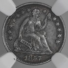 1857-p H10c Liberty Seated Half Dime Ngc Au Details  enviro Damage   8404749-010