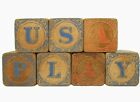 Rare Late 19th C American Antique 7 Pc Litho d Paper Cvrd Wd Alphabet Pict Blcks