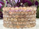 Wholesale 6 Pcs Natural Copper Rutilated Quartz 5mm Crystal Stretch Bracelet