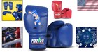 Youth Boxing Gloves 6oz For Kids - Durable Faux Leather Sparring Mitts In Blue