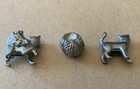  2  Cat    1  Yarn Ball Lot -metal Figures Miniatures-token