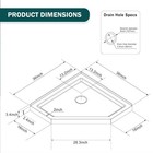 2-wall Corner Shower Pan Base 36  36 Inch White Shower Bases   Pans Center Drain
