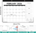 Desk Calendar 2026-2027  17  X 12  18 Month Wall Calendar Runs From January 2026