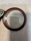 Vintage Atco Usa Bakelite Folding Pocket Magnifier Magnifying Glass leather Case