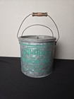 Vintage Mohawk Floating Minnow Pail Galvanized Metal Bait Bucket Double Walled