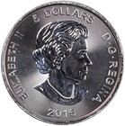 Rcm 2016 Canada  5 Predator Series Cougar 1 Oz  9999 Fine Silver Bu Coin