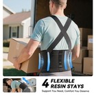 Work Back Brace Support Belt - Adjustable Suspenders - Heavy Lifting - Unisex