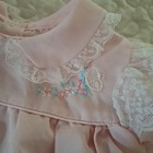 Vintage Dress Baby Girls Size 3-6m Pink Frills Lace Embroidered Butterflies Read