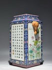 Superb Chinese Qing Jiaqing Period Famille Rose Porcelain Enamel Square Vase