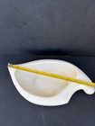 Vintage Mid-century Shell Leaf Shaped Flat Planter Light Ivory