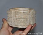 2 8 old Chinese Ancient Dynasty Old Jade Carved Jade Cong Sacrifice Statue