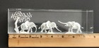 Vintage Reverse Carved Lucite 7 x 2  X 1 1 3  Mcm Taiwan Pride Of Elephants 