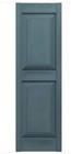 Builders Edge 12  X 67  Raised  Panel Vinyl Ext  Shutters Pair In Wedgewood Blue