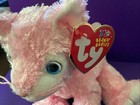 Ty Beanie Babies Pink Carnation The Cat  2000 W Blue Eyes