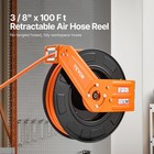 Vevor Retractable Air Hose Reel  3 8in X 100ft Rubber Air Hose Max 300psi  Air C