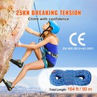 Uimoso 10 2mm Dynamic Climbing Rope 50m 164ft  Outdoor Rock Climbing Rope Blue