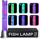 Fish Lamp Sensory Bubble Tube Bubble Lamps Aquarium Night Light 6 Led Color C   