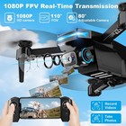 Drone With 1080p Camera - Foldable Remote Control Quadcopter With Voice Gestu   