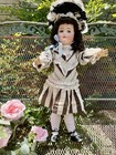 Antique Bisque Head Simon Halbig Cm Bergmann Jcb Doll Lovely Silk   Lace Dress