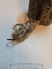 Vintage Punched Hanging Brass Lantern Style Candle Holder  6 5 