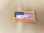 Us American Flag Reverse Shoulder Patch Orange Border  Made In Usa 3 1 4 X 1 7 8