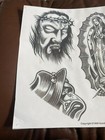  lot 35  Vintage Tattoo Flash Art Laminated Sheet  Good Fortune Belzel
