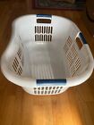 Rubbermaid 2 1 Xl Bushel Large Hip-hugger Portable Plastic Laundry Basket  White